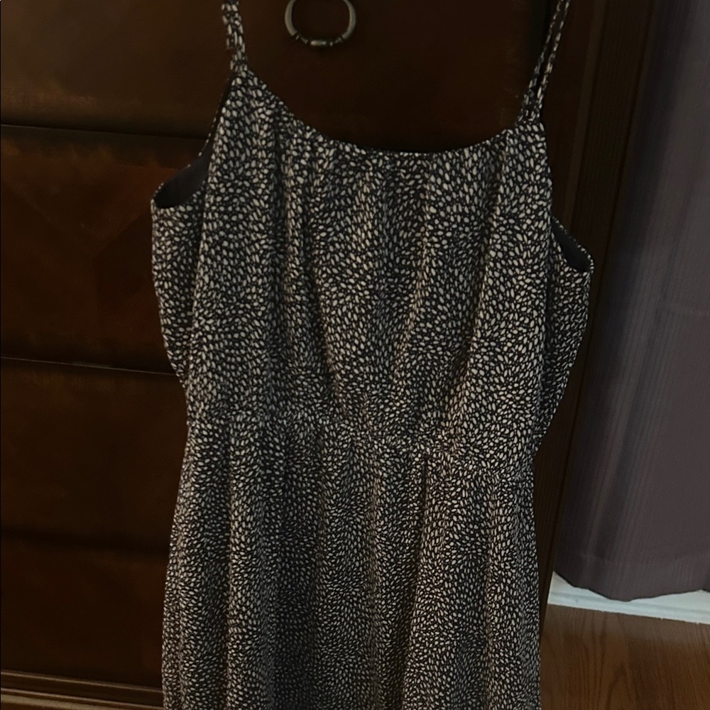 LOFT Black and White Patterned Dress